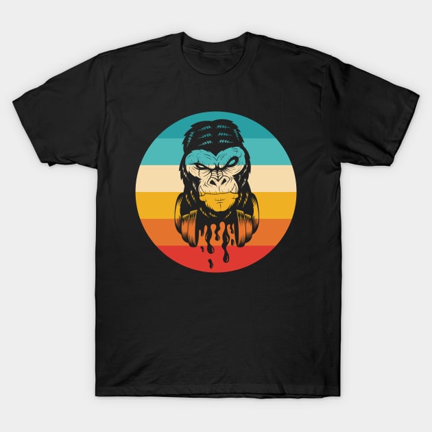 Monkey Music Retro T-Shirt by Rise And Design